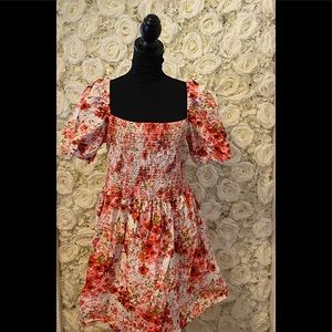 H&M Puff Sleeved Dress Floral